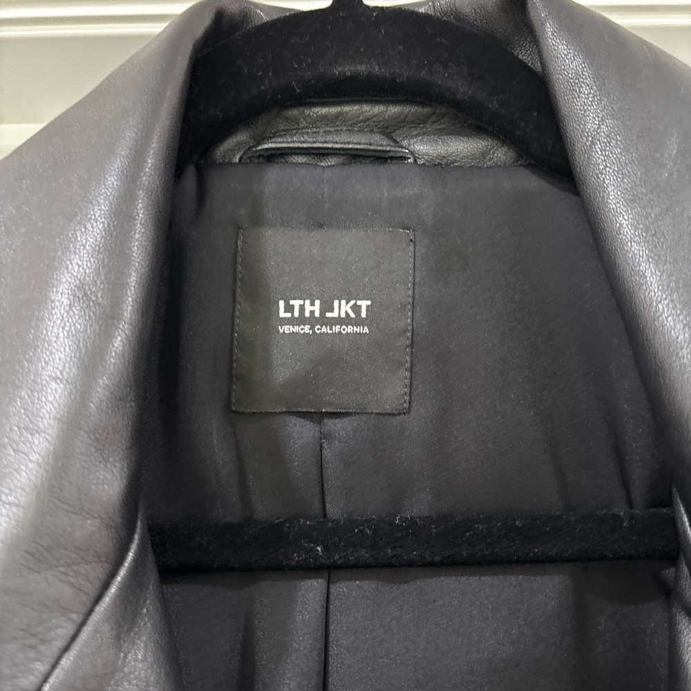 LTH JKT Women’s Kas Black Leather Biker Moto Jacket Size L - Picture 2 of 4